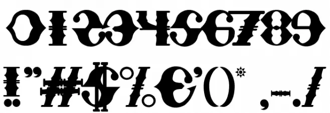 Sampa Midnight Font OTHER CHARS