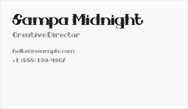 Sampa Midnight Business Card