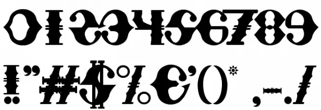 SampaMidnight Font OTHER CHARS