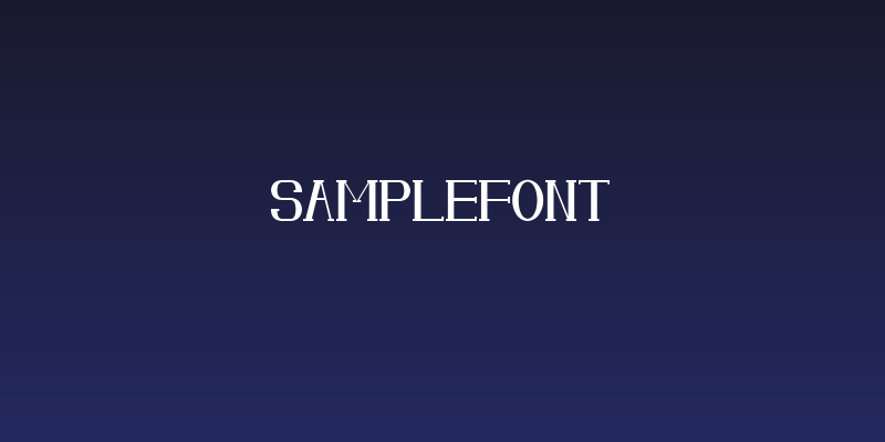 SampleFont Social Header