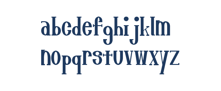 SampleFont Lowercase