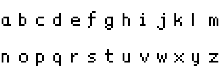 Sample Font LOWERCASE