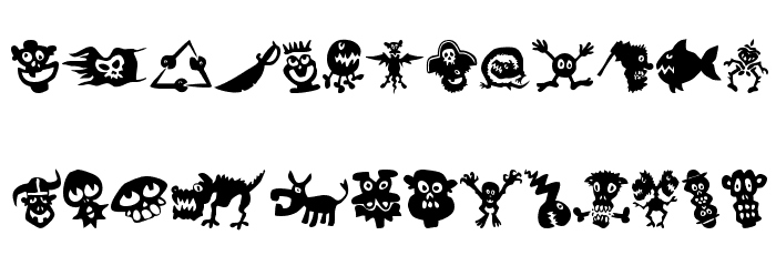 Sam's Dingbats No.1 Font LOWERCASE