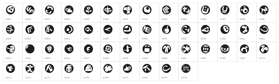Sam's Dingbats No.2 Character Map