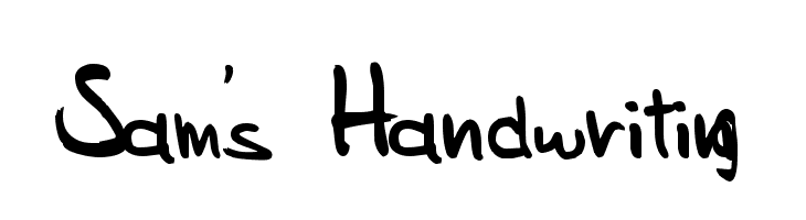 Sam's Handwriting  नि: शुल्क फ़ॉन्ट्स डाउनलोड