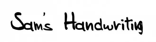 Sam's Handwriting  les polices de caractères gratuit tlcharger