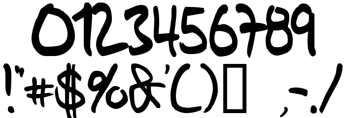 Sam's Handwriting Font OTHER CHARS