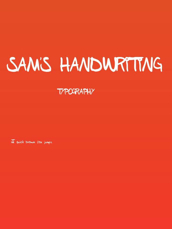 Sam's Handwriting Poster