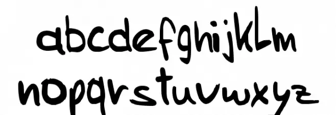 Sam's Handwriting फ़ॉन्ट लोअरकेस