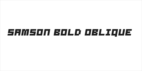 Samson Bold Oblique Logo