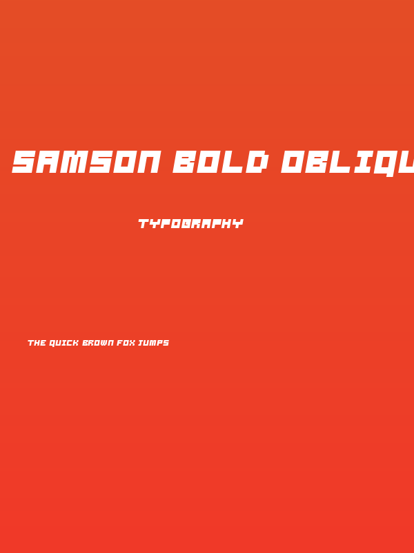 Samson Bold Oblique Poster