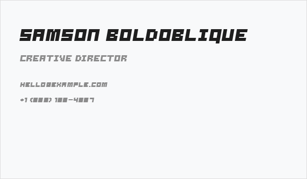 Samson BoldOblique Business Card