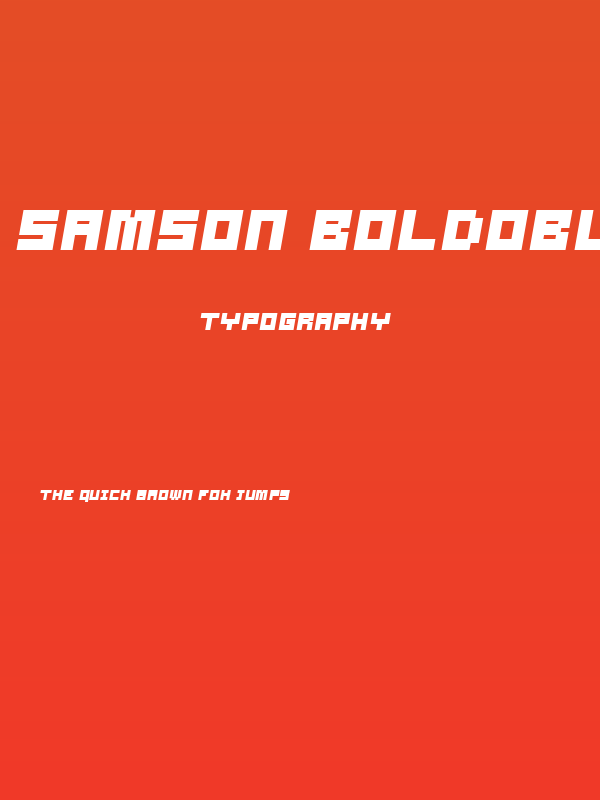 Samson BoldOblique Poster