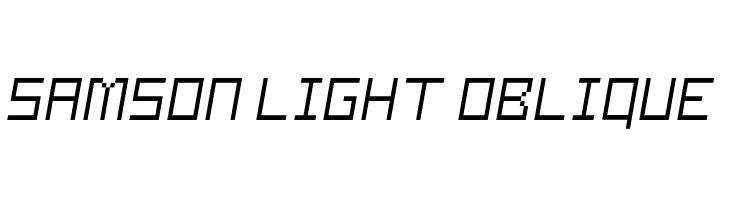 Samson Light Oblique  Frei Schriftart Herunterladen