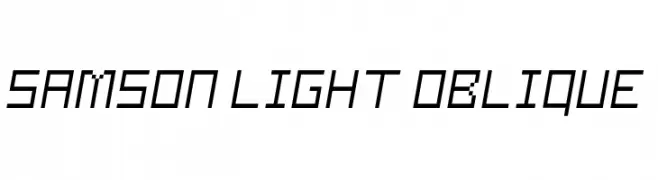 Samson Light Oblique  免费字体下载