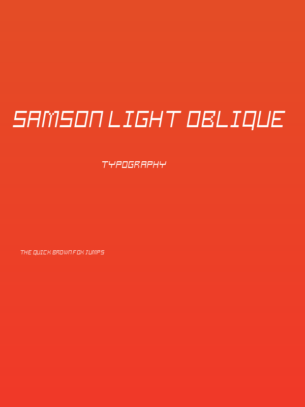 Samson Light Oblique Poster