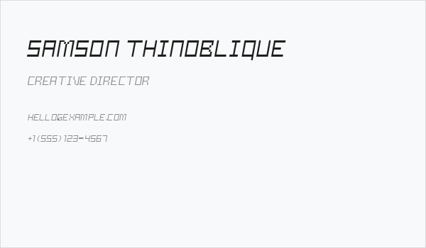 Samson ThinOblique Business Card