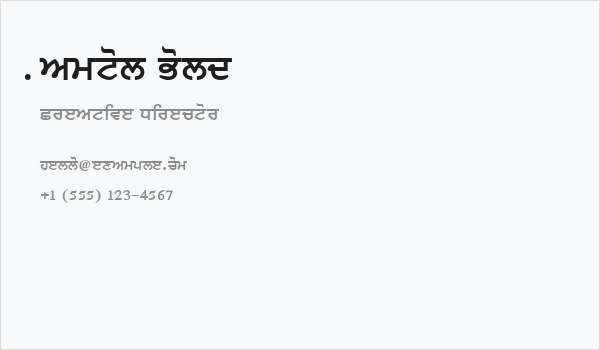 Samtol Bold Business Card