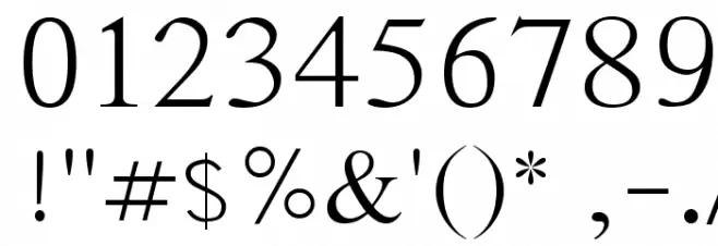 SamtolLight Font Alte caractere