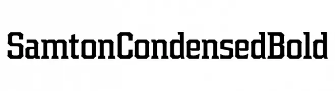 Samton Condensed Bold  font caratteri gratis