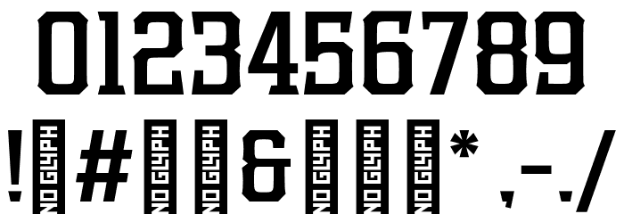 Samton Condensed Bold Font OTHER CHARS