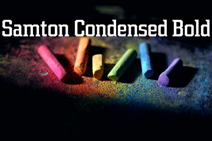 Samton Condensed Bold Example 2
