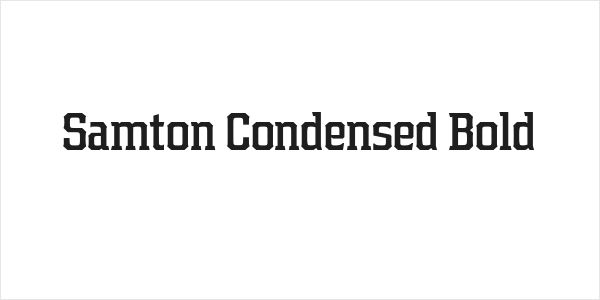 Samton Condensed Bold Logo