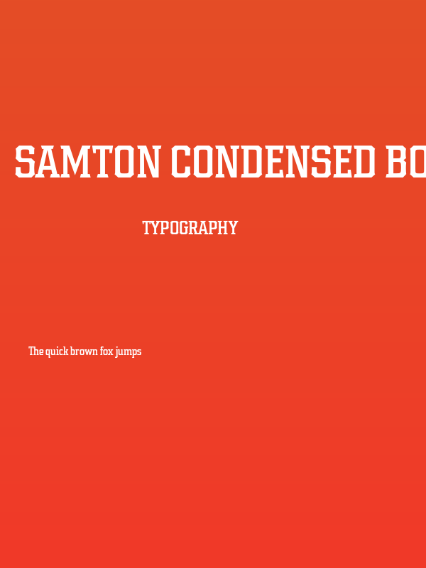 Samton Condensed Bold Poster