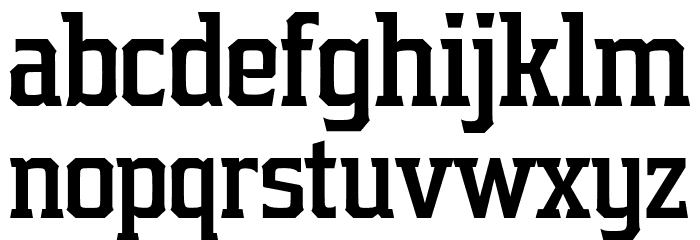 Samton Condensed Bold Font LOWERCASE