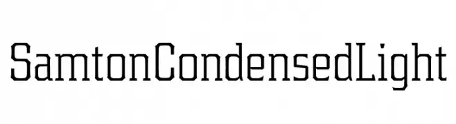 Samton Condensed Light  font caratteri gratis