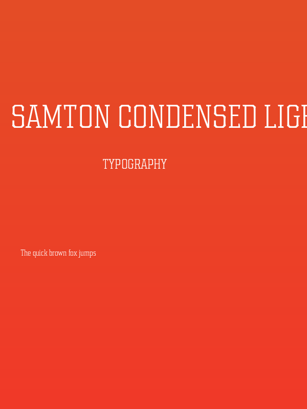 Samton Condensed Light Poster