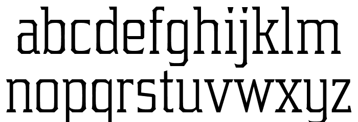 Samton Condensed Light Font LOWERCASE