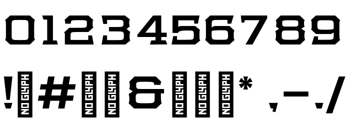 Samton Extended Bold Font OTHER CHARS