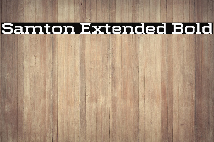 Samton Extended Bold Example 1