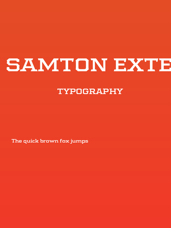 Samton Extended Bold Poster
