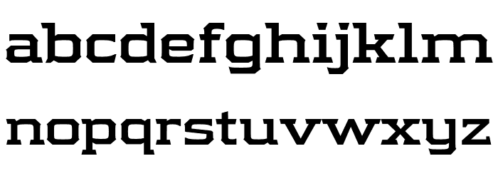 Samton Extended Bold Font LOWERCASE