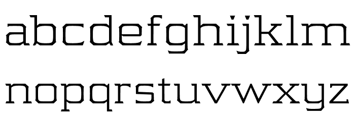 Samton Extended Light Font LOWERCASE