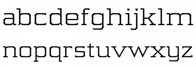 Samton Extended Light फ़ॉन्ट लोअरकेस