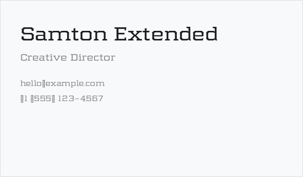 Samton Extended Business Card