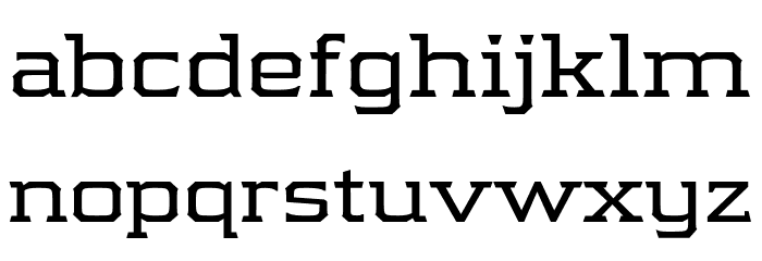 Samton Extended Font LOWERCASE
