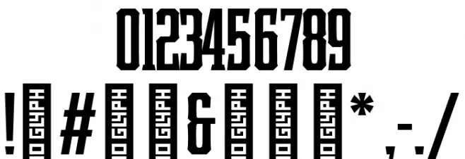 Samton Extra Condensed Bold Font OTHER CHARS