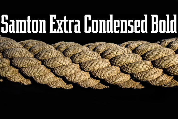 Samton Extra Condensed Bold Example 1