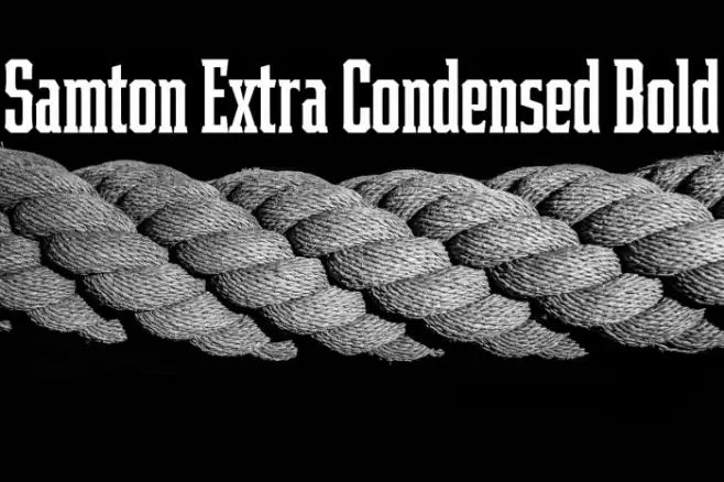 Samton Extra Condensed Bold Font examples