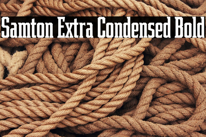 Samton Extra Condensed Bold Example 2