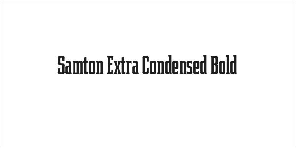 Samton Extra Condensed Bold Logo