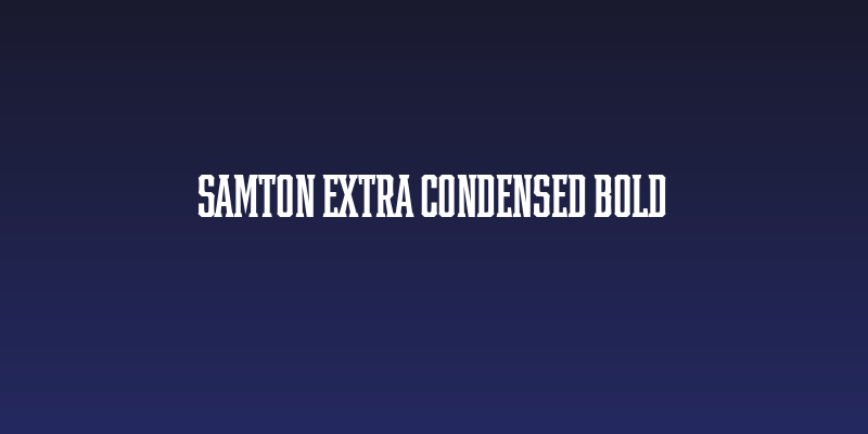 Samton Extra Condensed Bold Social Header