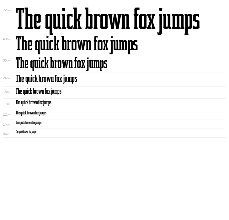 Samton Extra Condensed Bold Waterfall