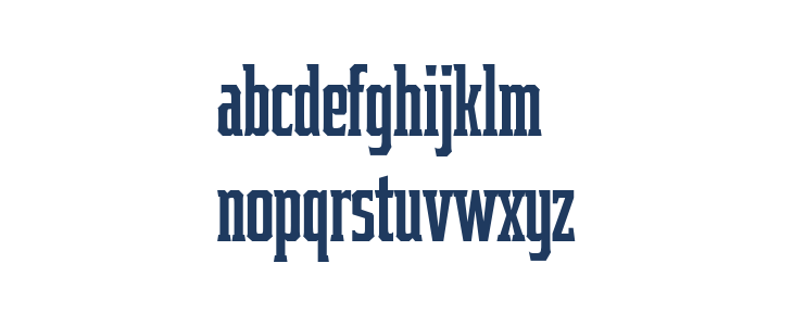 Samton Extra Condensed Bold Lowercase