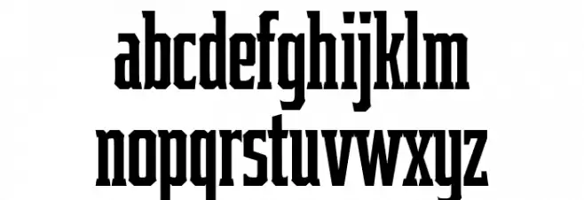Samton Extra Condensed Bold Font Litere mici