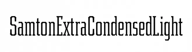 Samton Extra Condensed Light  font caratteri gratis